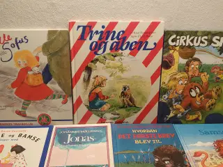 9 stk børnebøger. De fleste som nye.