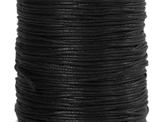 Sort bomuldssnor 1 mm - 100 m til kreative projekter