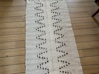 Kludetæppe sort/hvidt