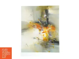 Abstrakt maleri på lærred (str. 59 x. 48 cm)