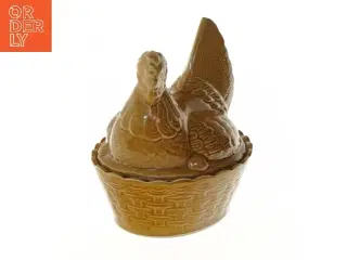 Keramik hønskål (str. 20,5x15,7x12 cm)