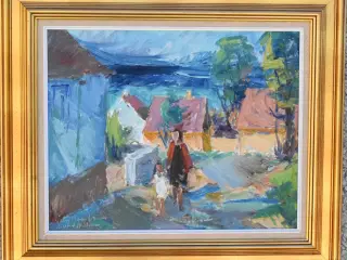 Maleri fra Bornholm af Svend Nielsen (1908-1993)