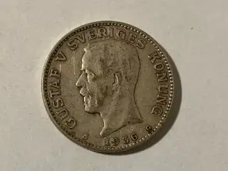 1 Krona 1936 Sweden - Silver