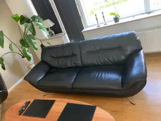 Flot 3pers. lædersofa 