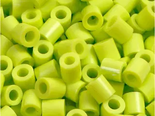 Rørperler, str. 5x5 mm, hulstr. 2,5 mm, medium, lime (32241), 1100stk./ 1 pk.