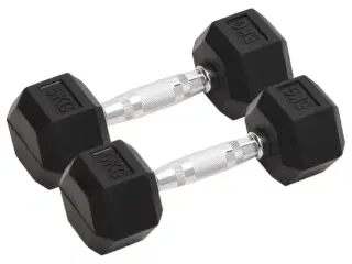 Håndvægte 2 stk. 10 kg støbejern i alt