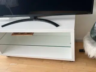 TV bord med glas hylde