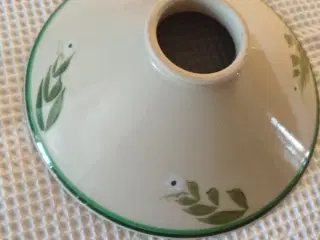 Gammel håndmalet keramik lampeskærm