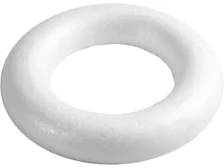 Hvid Styroporring 25 cm til Kreativ Dekoration