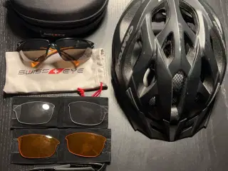 Cykelhjelm og Cykelbriller sælges! 