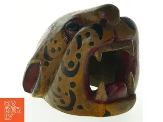Træmaske, leopard (str. 15x18x14 cm)