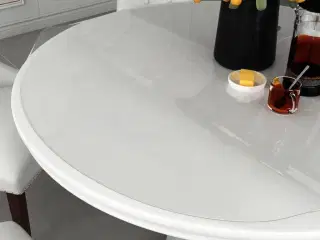 Bordbeskytter Ø 80 cm 2 mm PVC transparent