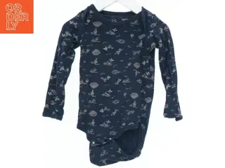 Langærmet bodystocking med marineprint fra VRS (str. 80)