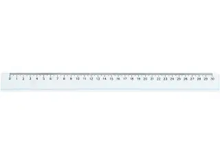 Praktisk 30 cm Plastlineal til Skole og Hobby