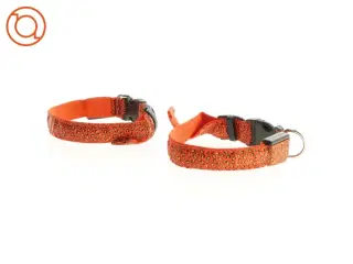 Røde hundehalsbånd (str. 40 cm m) med blinkende rødt lys som kan tændes og slukkes