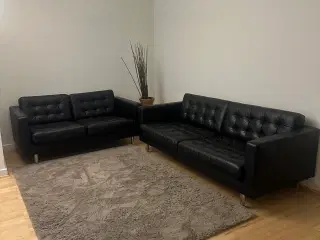 Sort læder sofa