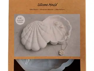 Silikoneform, Musling, H: 3 cm, L: 13,2 cm, B: 13,3 cm, 1 stk.