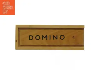Dominospil i trækasse (str. 17,5 x 6 cm)