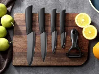Eksklusivt keramisk knivsæt - 4 knive og skræller