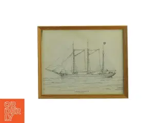 Skibsportræt af skibet Christian (str. 27 x 22 cm)