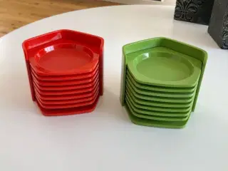Retro glasbrikker/coasters