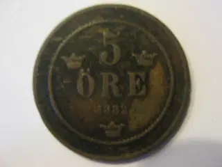Svensk 5 øre 1882