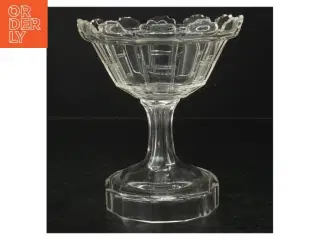Glasfad på fod (str. H. 17,5 cm. ø. 15,5 cm)