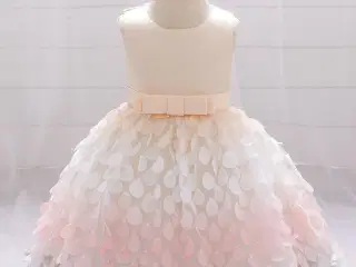 Blomstrede Festkjole til Baby - Champagne ( ny)