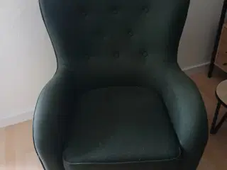 Grøn stof lænestol