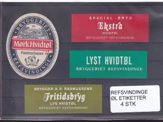 Etiketter - Refsvindinge  4 Stk.