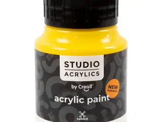 Creall Studio Akrylmaling, halvdækkende, primary yellow (06), 500ml/ 1 fl.