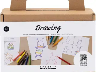 Mini DIY Kit Tegning, Monstre, 1 pk.