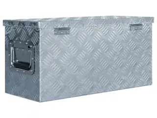 Aluminiumskasse 61,5 x 26,5 x 30 cm sølvfarvet