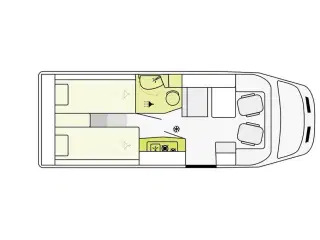 2026 - Etrusco V 6.6 SF Scandic Edition Aut.   Lækker Autocamper med automatgear og Adaptive fart pilot fra Hinshøj Caravan.