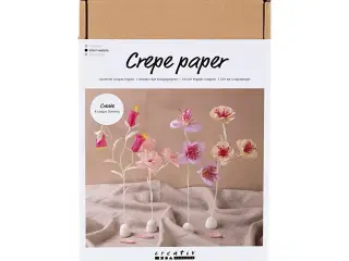 DIY Kit Crepepapir, Blomst, pastelfarver, 1 pk.