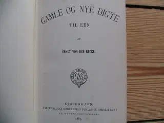 Ernst von der Recke. Gamle og nye digte til Én
