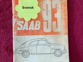Instruktionsbog Saab 93