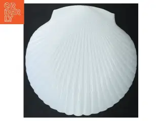 Muslinge hvid serveringsfad (str. Ø 28 cm)