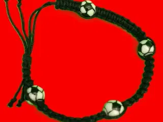 Armbånd til fodboldfan - Perler og knyt