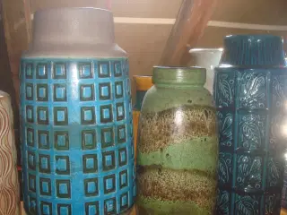 WEST GERMANY KÆMPEVASE, ca 49 cm høj, 26 cm diam