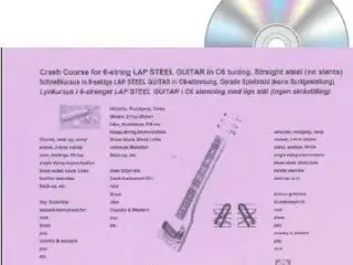 Lynkursus Bog + CD.  6-strenget Lap Steel Guitar
