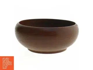 Hånddrejet Teak Træskål (str. Ø 18 cm)