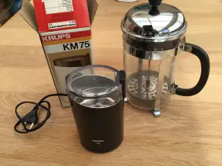Kaffemølle og Stempelkande 