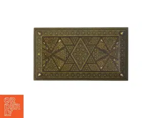 Dekorativ Intarsia trækasse (str. 23x13 cm)