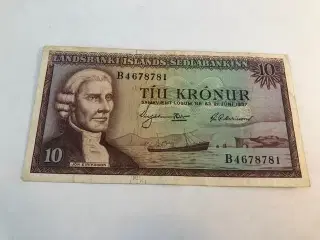 Tiu kronur Island 1957