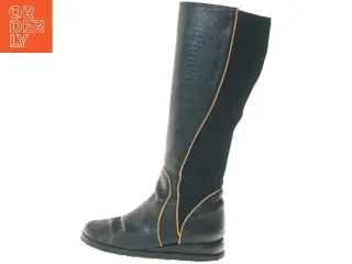 Sort knæhøje dame støvler (str. Længde 26 cm)