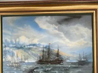 Porselænsbillede Fregatten Jylland