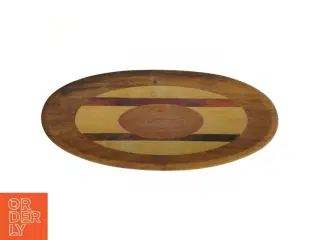 Træfad med dekorative striber (str. 33 x 14 cm)