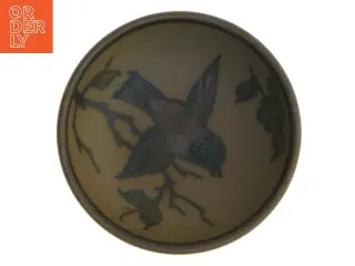 L. Hjorth skål med fuglemotiv (str. 3x8 cm)