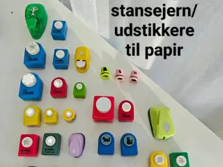 Stansejern/punch til papir, 31 stk